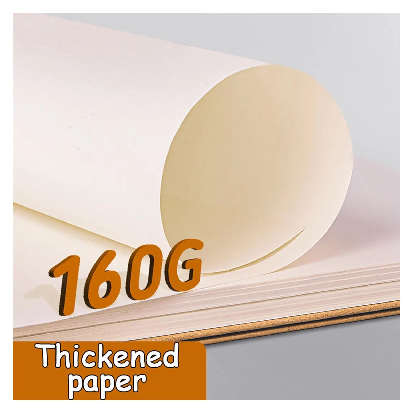 Libreta a5 Cuaderno de bocetos de arte, papel kraft de 160 g/m², espiral, material de oficina, escuela, bloc de notas de dibujo, papelería(8K-top)