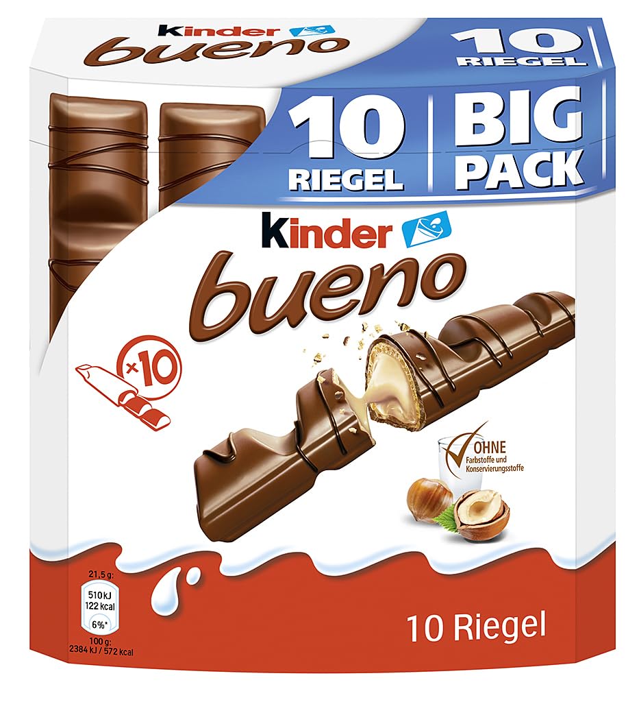 Kinder Bueno čokoladica s lješnjakovom kremom - big pack (10 x 21,5 g)