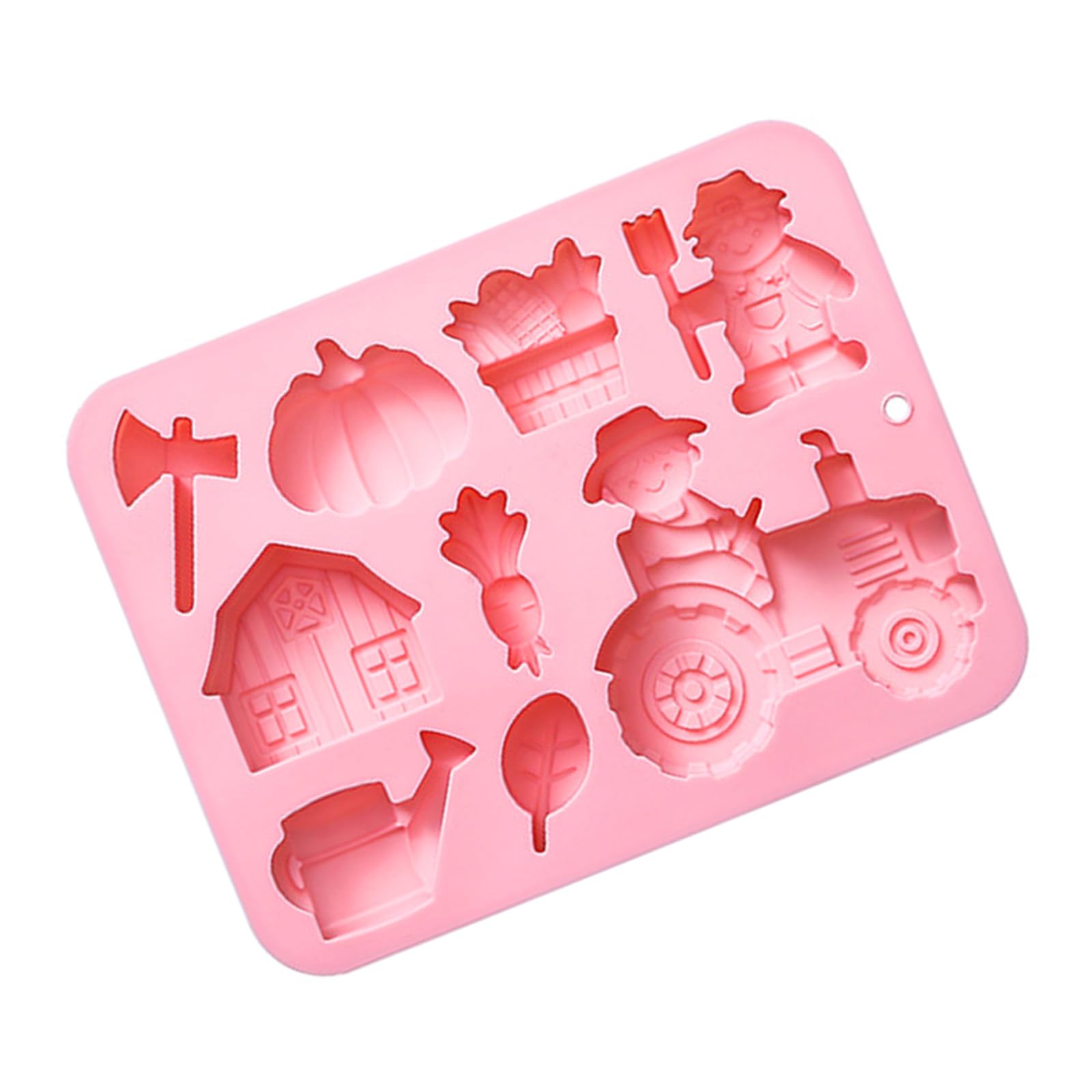 Limtula Silicone Molds 9 Farm Animal Vegetable Cavities Baking Chocolate Dessert Maker Animal Vegetable Cake Molds