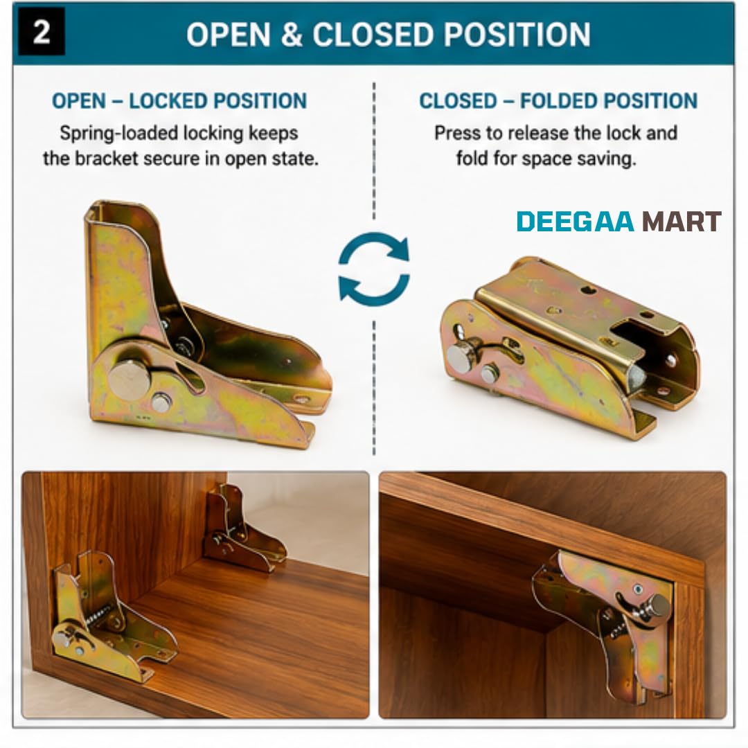 Self-Locking Table Leg Brackets - Heavy Duty -9