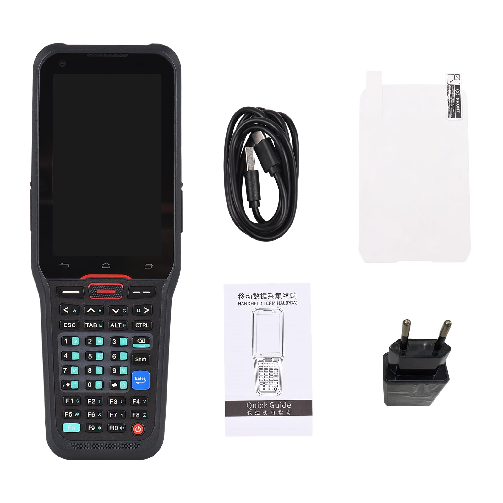 HUIOP pos system,Scanner di codici a barre Android 10.0 1D Terminale mobile palmare PDA con supporto motore di scansione 5703 Scansione di codici 1D/2D/QR Wireless Wi-Fi 4G con touchscreen da 4,0