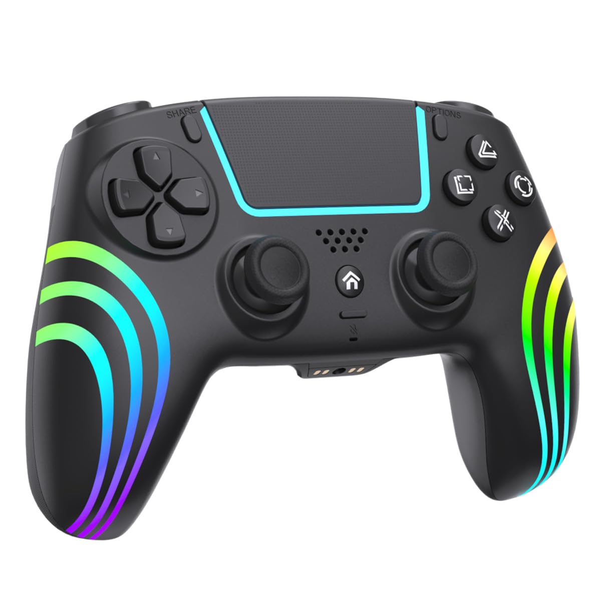 Mando Inalámbrico para PS5, Controlador para PS5, con Vibración y Seis Ejes, Panel Táctil, Turbo, Ponente, Clavija de Audio, para PS5/Pro/Slim/Consola/PC