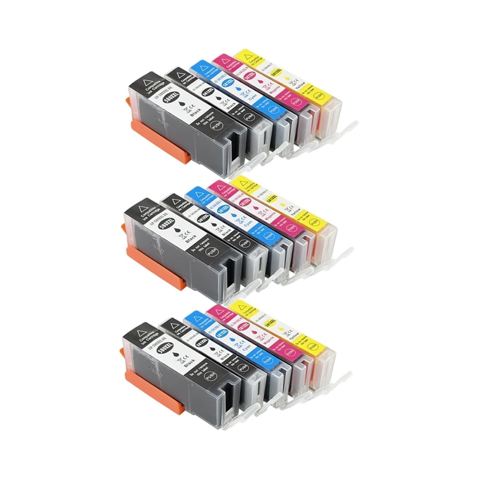 6 cartucce ink, compatibile con Canon, PGI-580 CLI-581
