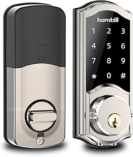 [Newest Version] Smart Deadbolt Lock Front Door, Keyless Entry Door Lock with Keypads, Bluetooth Smart Locks Work with Alexa, Digital Code Lock for Airbnb and Vacation Rental Hosts,Silver