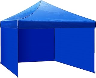 Pop up Canopy Top Replacement Cover Replacement Canopy Top with Removable Side Walls for 10x10 Canopy Tent, Instant Canopy Sun Wall for Outdoor Pop up Canopy Tent (Brackets Not Included) (Blue)