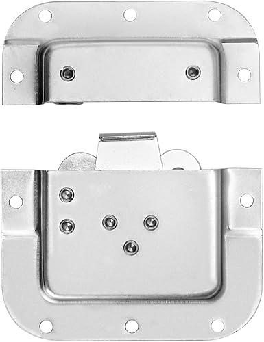 Miniatura 10 de QWORK Road Case - Pestillo empotrado con resorte, paquete de 10 cierres de mariposa empotrados resistentes para funda de vuelo, PA DJ RackRoad Case,