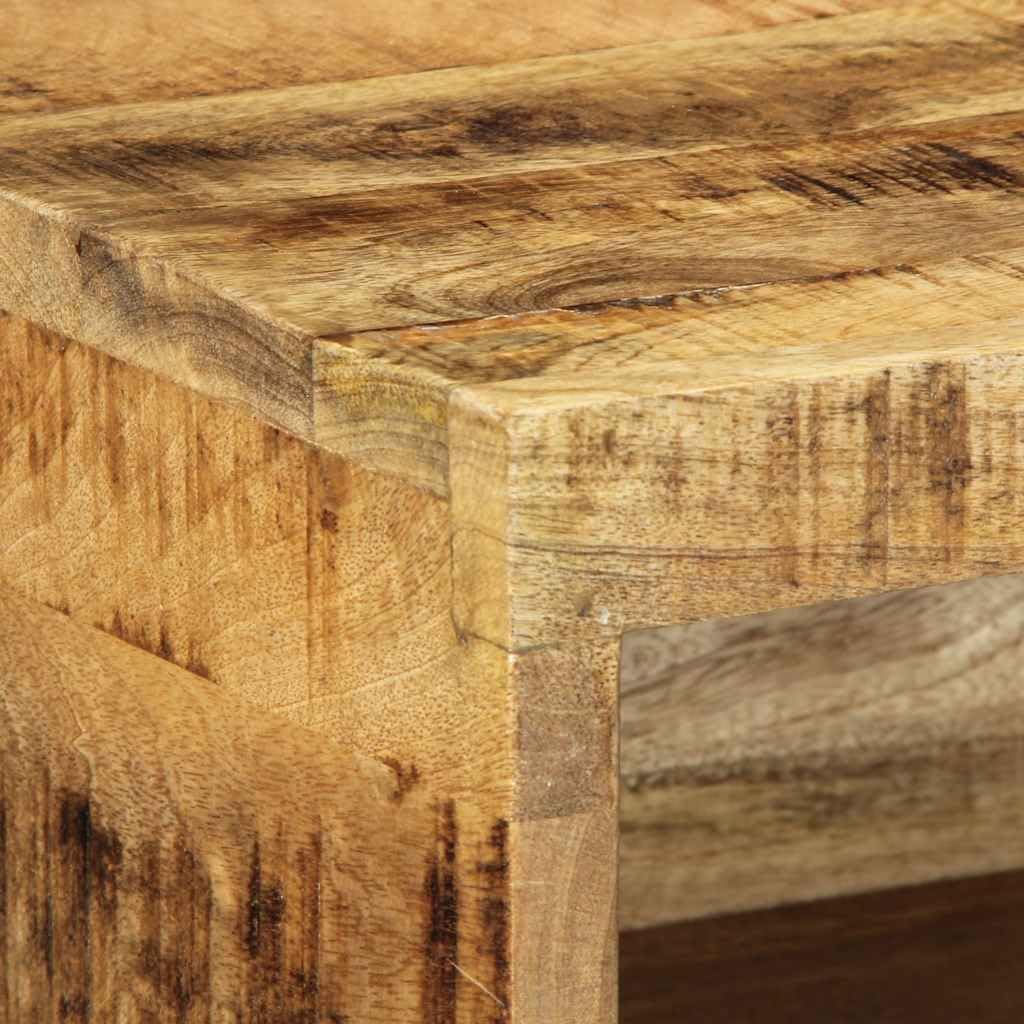 TV-Wandschrank 40x30x19 cm Massives Mangoholz | Wandmontierbar, viel Stauraum für DVDs und Buecher, pflegeleicht mit feuchtem Tuch