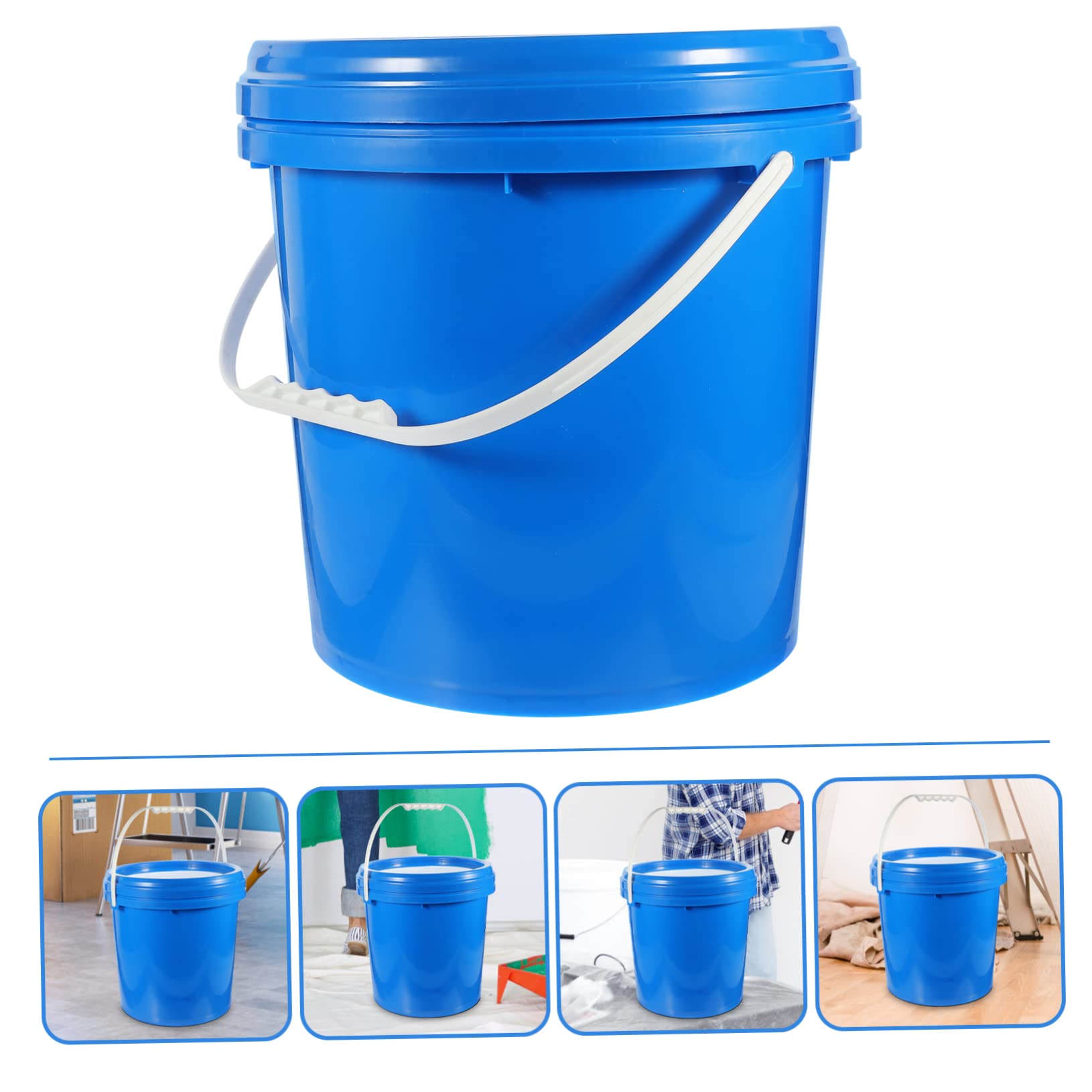 SHINEOFI Cubo De Pintura para Almacenamiento De Pinturas Cubo De Hdpe con Tapa para Uso Interiores y Exteriores