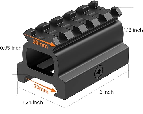 Miniatura 3 de Feyachi Picatinny Rail Riser Mount, 0.75"0.83"0.95"1" High,3 Slots5 Slots Riser Mount for Red Dot Sight
