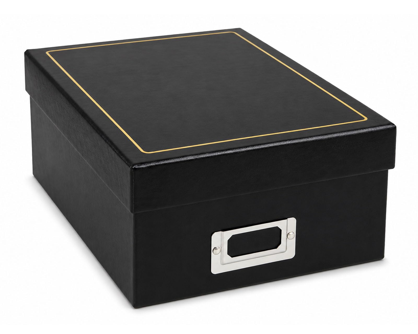 IDEAL TREND Tradition Photo Box für 700 Fotos in 10x15 cm – Fotobox mit edler Prägung: Farbe: Schwarz