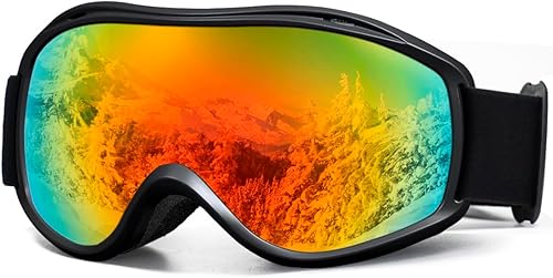 Miniatura 1 de SPOSUNE Gafas de esquí OTG  Gafas de snowboard para hombres, mujeres y jóvenes  Gafas de esquí de descenso anti UV antivaho