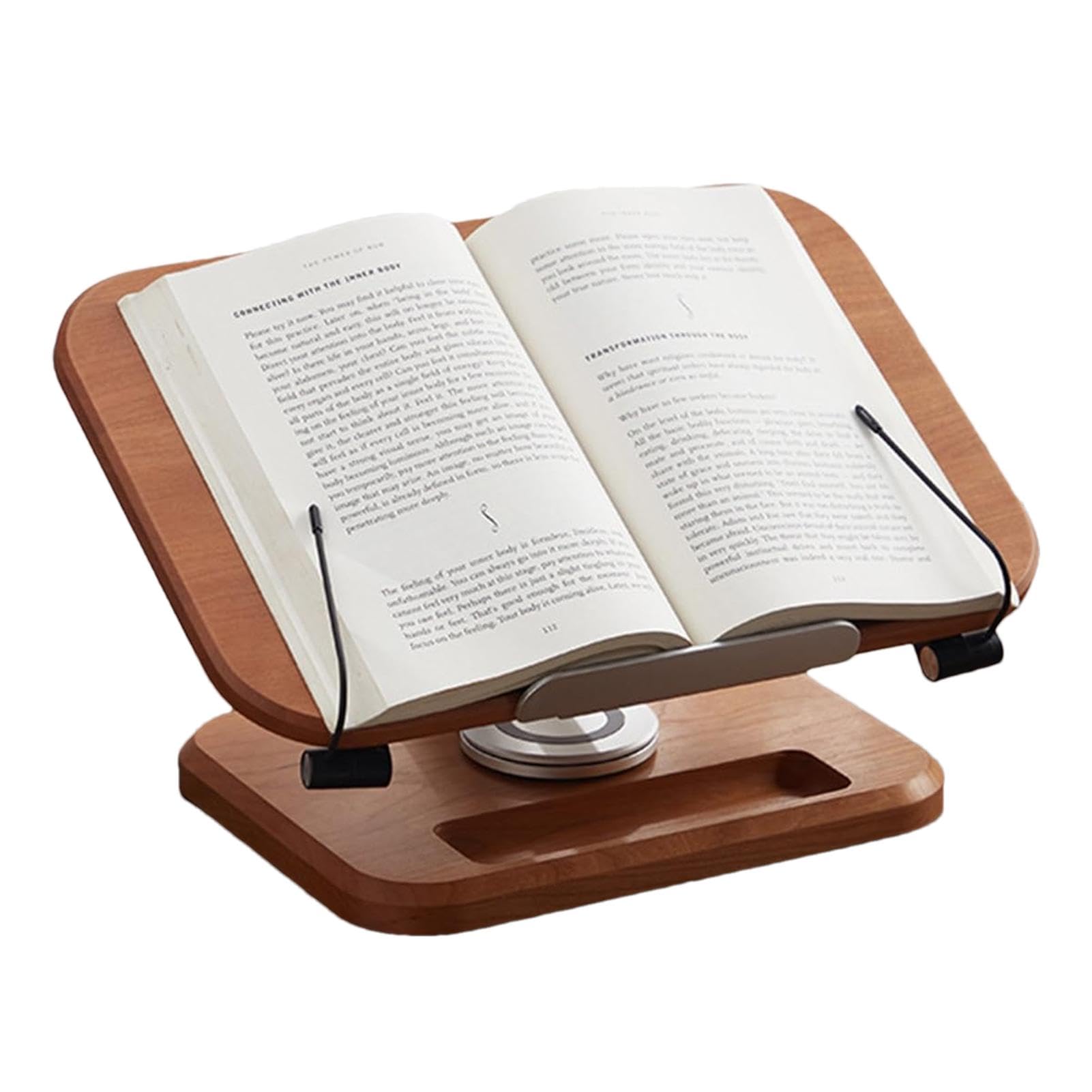 Supporto per libri da lettura mani libere, supporto regolabile per libri | di legno, per libri di cucina, libri di , tablet e lettura di spartiti, supporto portatile per scrivania o
