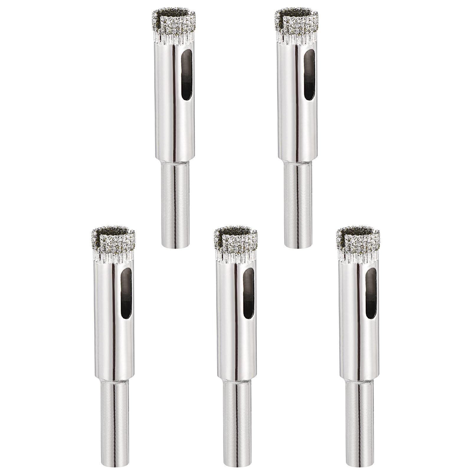 PATIKIL 5pcs 3/8" (10mm) Diamond Hole Saw, Glass Diamond Hole Cutters Hollow Core Drill Bits for Fiberglass, Tile, Porcelain, Ceramic