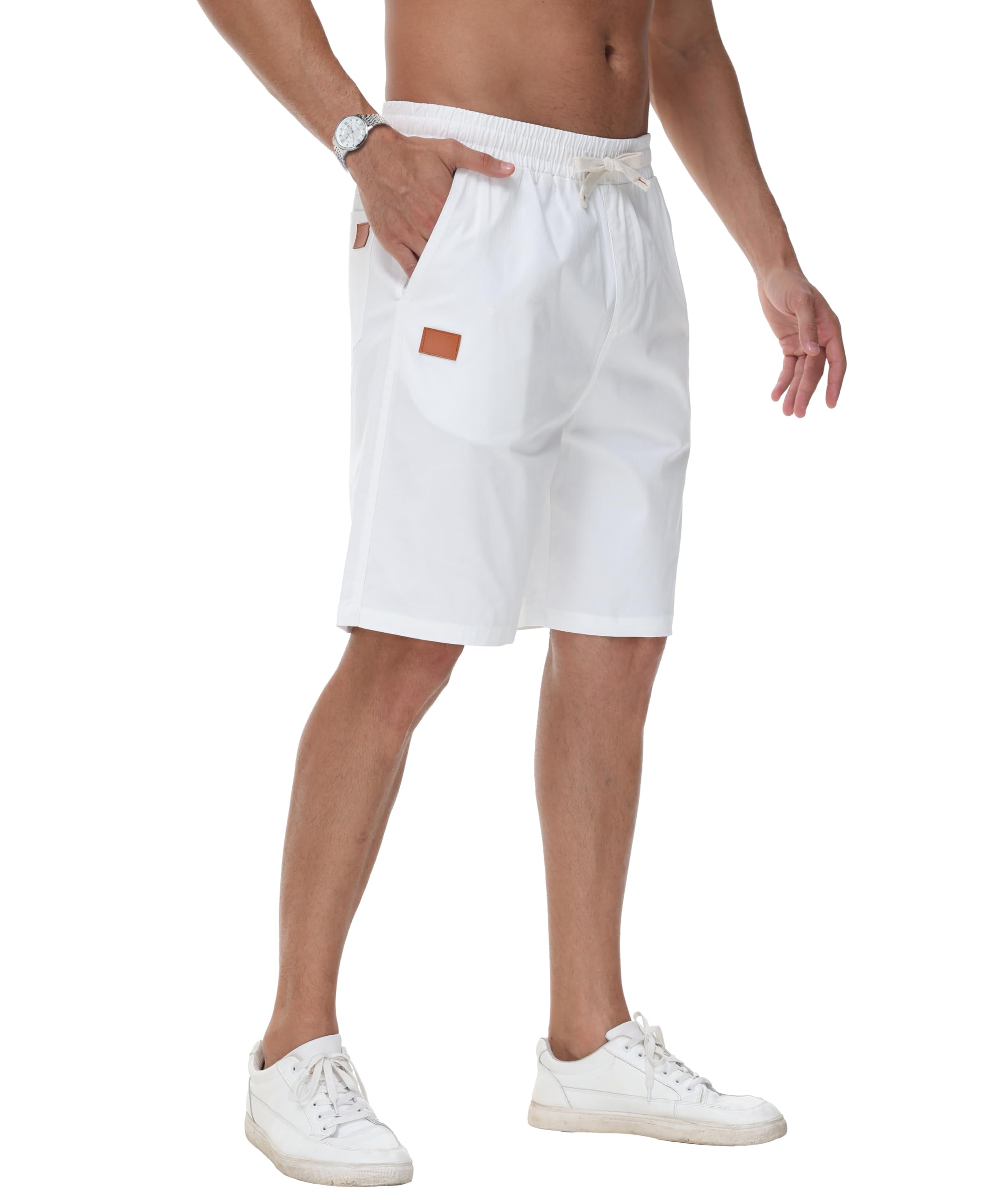 Djtnzdm Pantalones Cortos Hombre Verano Algodon Pantalón Corto Hombre Deportivo Casual Bermudas Hombre Shorts con Bolsillo