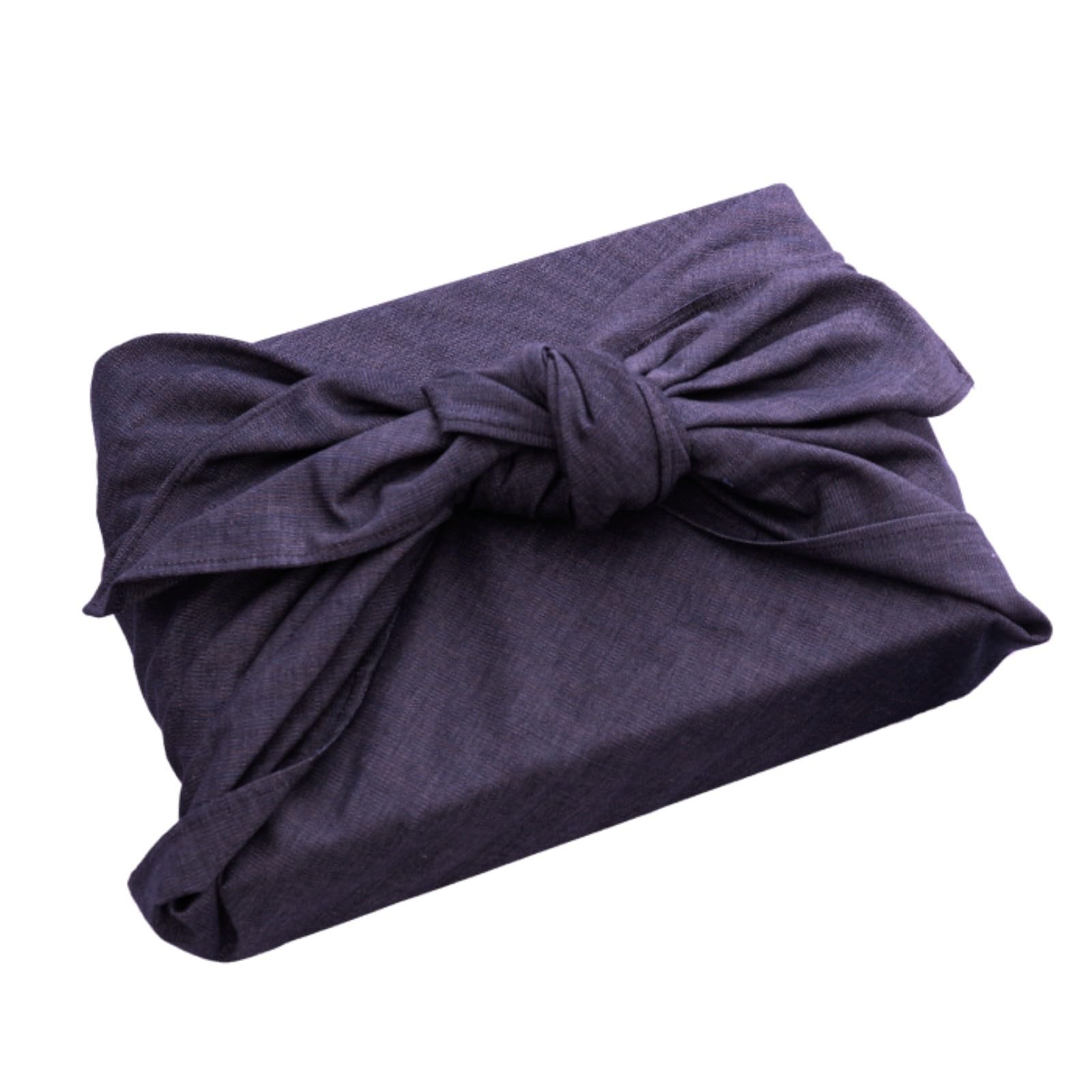 Mikawa Cotton Furoshiki Large 39in Purple Wrapping Cloth Made in Japan