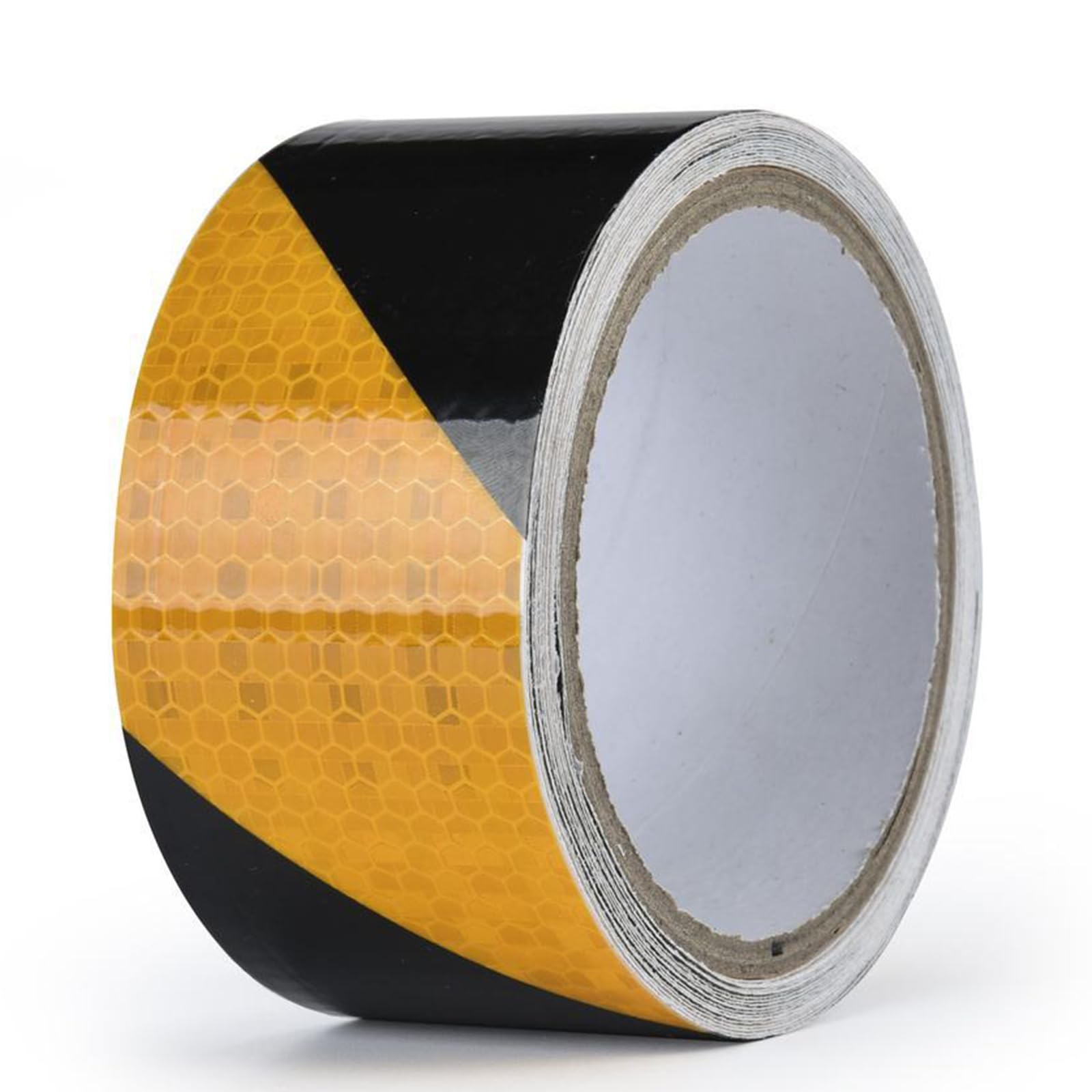 eallen Cinta Reflectante Adhesiva - 5Cm X 45.7M Bicolor Cinta De Advertencia Reflectante De Sarga, Alta Intensidad Pegatina Autoadhesivo Seguridad Advertencia,Yellow Black