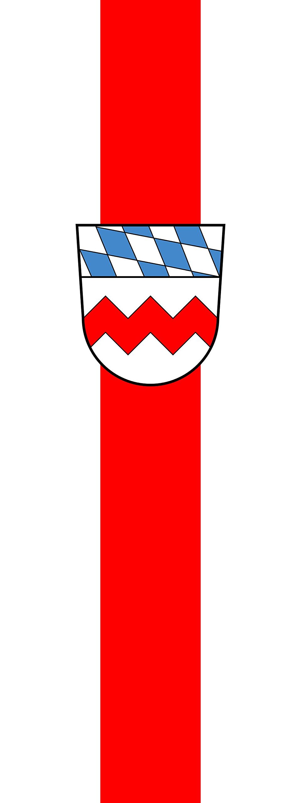 Drapeau Dachau Kreis au format portrait géant de 400x150cm
