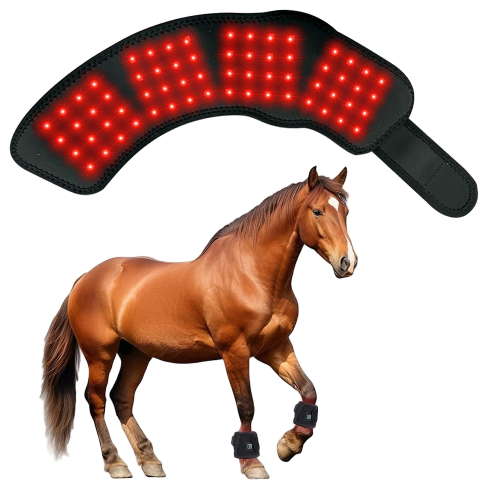 Thérapie par la lumière rouge pour chevaux : soulagez les tensions avec le tapis équin sans fil