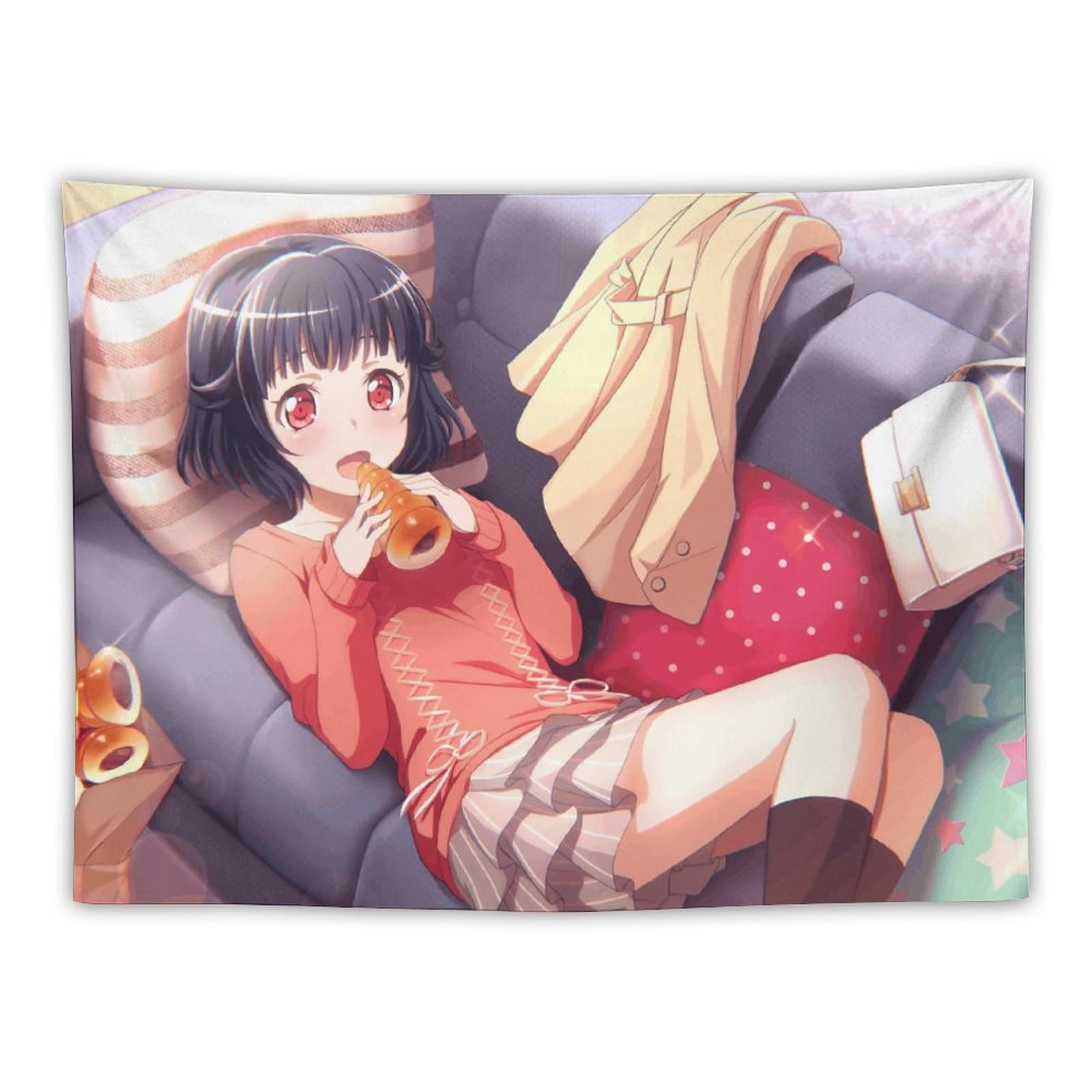 Amazon.co.jp: バンドリ！牛込 りみ タペストリー かわいいアニメ柄 壁 