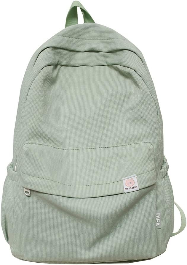 Cute Aesthetic Backpack for School College Student Solid Color Backpack Classic Backpack School Bookbag for Women