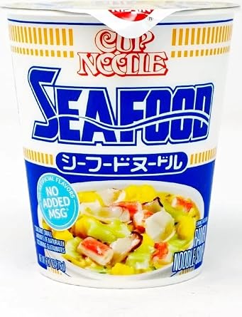 Nissin Cup Noodles Ramen Noodle Soup, Seafood, 2.68 Ounce