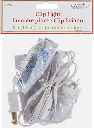 Darice 6402 cable con luz, 6 pies, color blanco