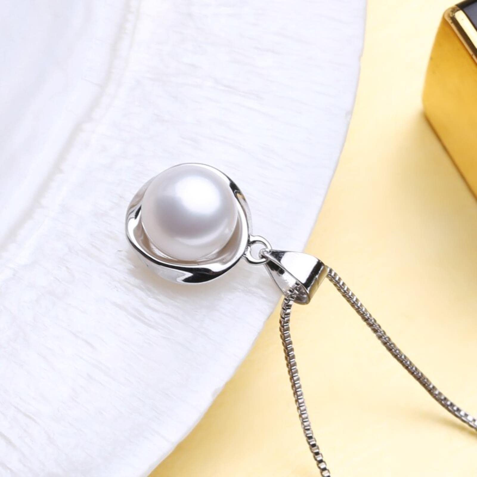 Conjuntos De Joyería De Plata De Ley 925, Pendientes Colgantes De Perlas Naturales, Collares Con Colgante Personalizado Para Mujer, Gargantilla, Collar