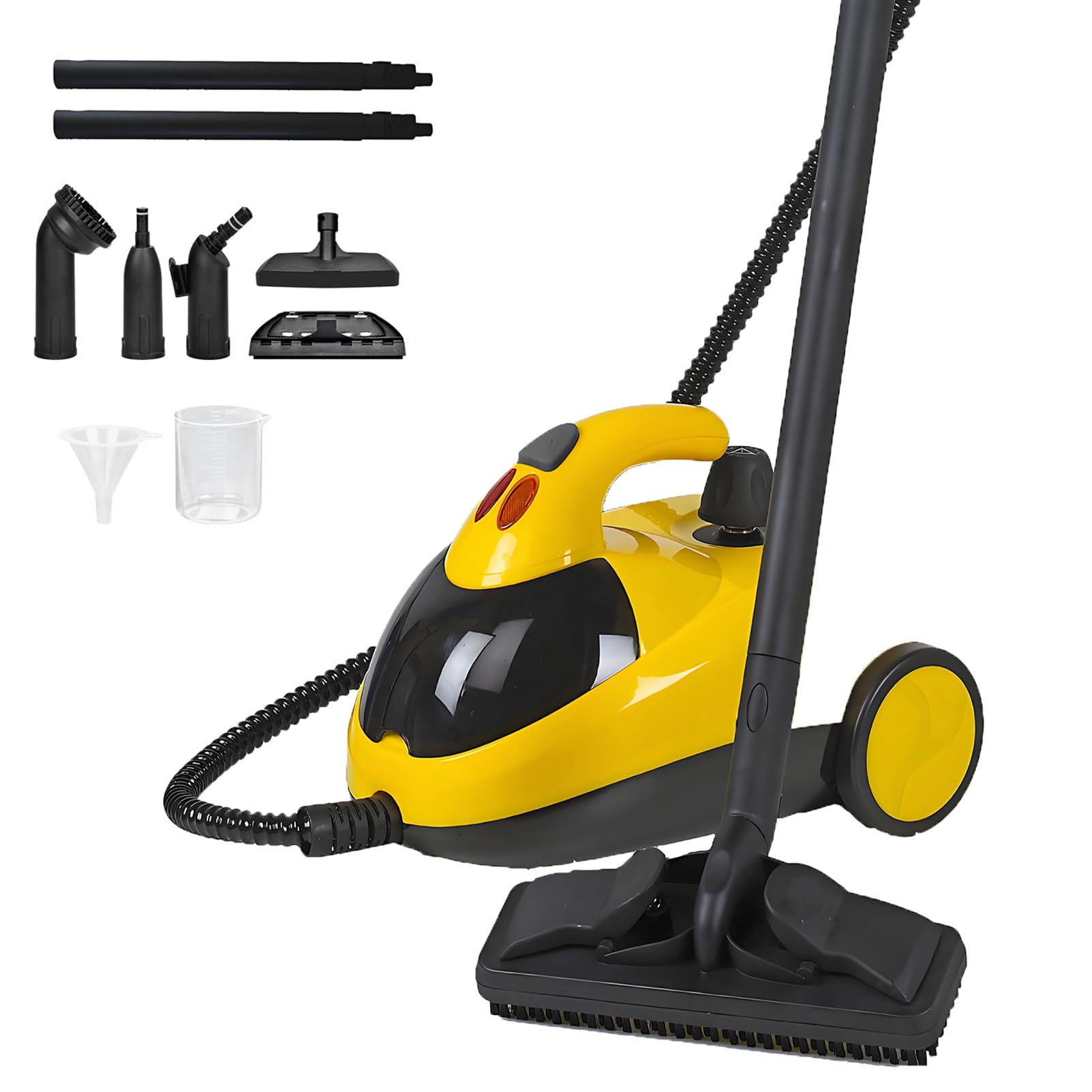 EpyGnom Handheld Steam Cleaner, 1500W Multi-Surface Pressurized Steamer with 1.5L Portable Water Tank, High-Temperature Cleaning for Home, Car, Tile Grout, Furniture & Upholstery