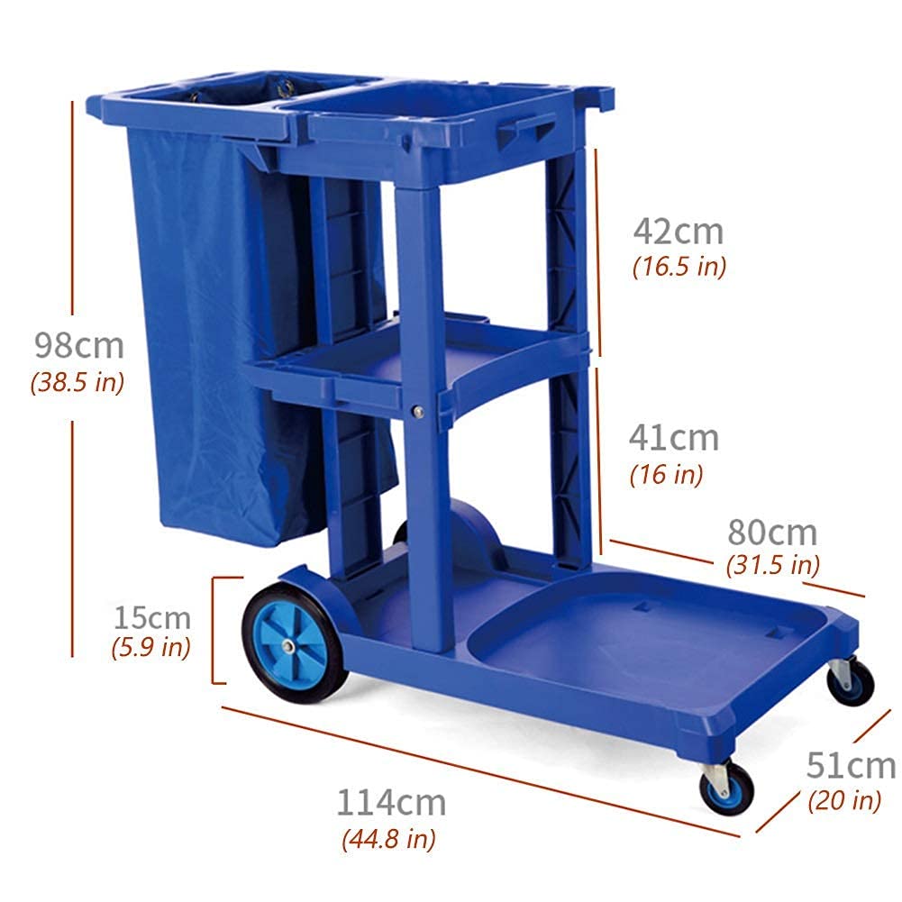 Carrello Portaoggetti Multifunzionale, Carrelli, Carrello Portavivande Carrello per Pulizie con Rotelle per Ospitalità, Hotel, Ristorante Industriale - Carrello per Pulizie Bidello Commerciale