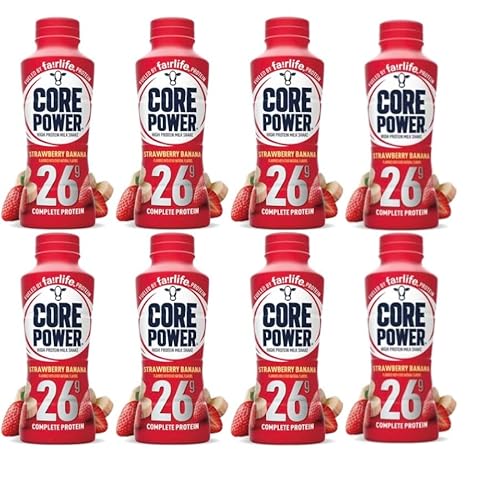Core Power' 26 Gram Protein Shakes, Strawberry Banana, 8 Pack, 14 oz bottles