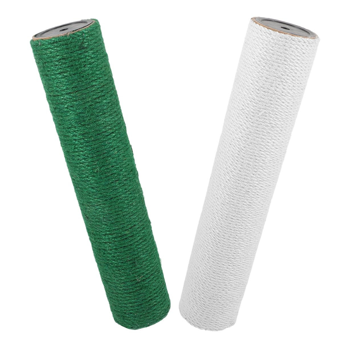 Cabilock Poste Rascador de Suelo para Gatos 2 Piezas, Repuesto de Cuerda de Yute Natural, Accesorio para Rascador Decorativo de Interior, 50 Cm Alto X 8 Cm Diámetro, Adecuado para