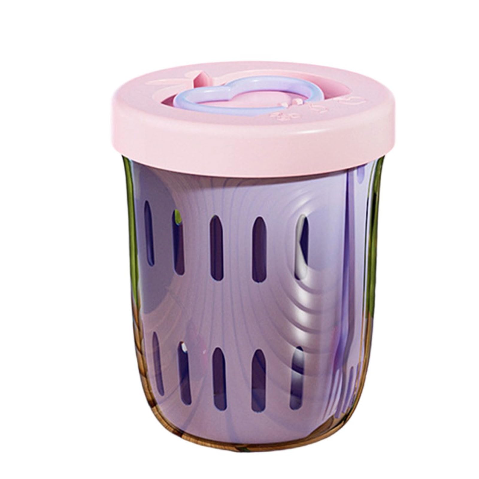 Nucelit Multi Functional Snacks Cup Double Compartment Food Storage Container with Leak Proof Lid for Daily Use Salad Container