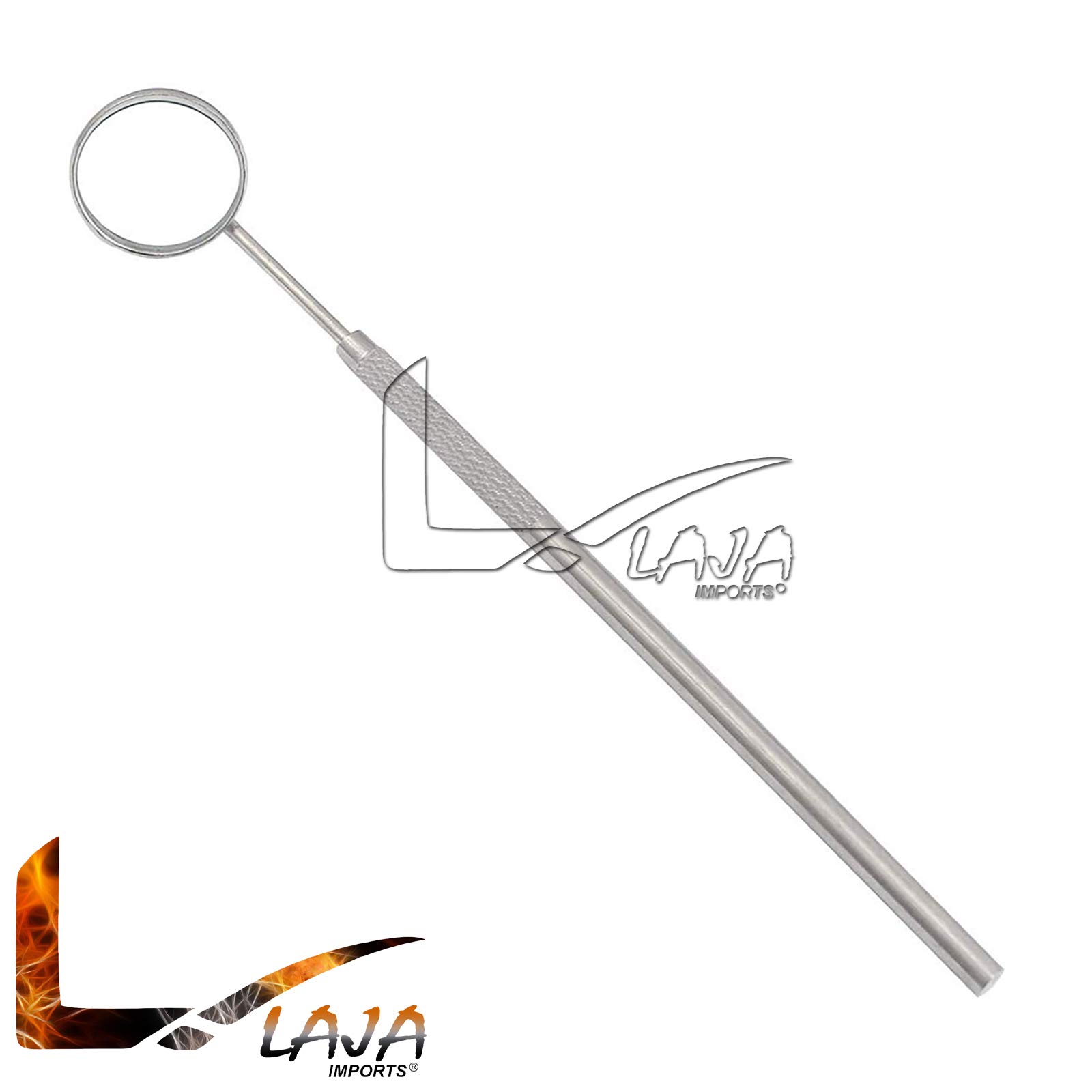 LAJA Imports Dental Mouth Mirror Stainless Handle, Simple Stem