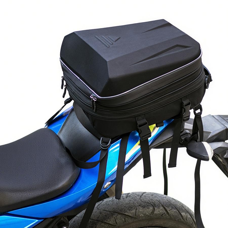 KHDWOB Bolsa Trasera Moto para Kawasaki Z900 SE, Impermeable y de Gran Capacidad Maleta Motocicleta Trasera Bolsa de Casco Ideal para Viajes Largos, Fijación Segura