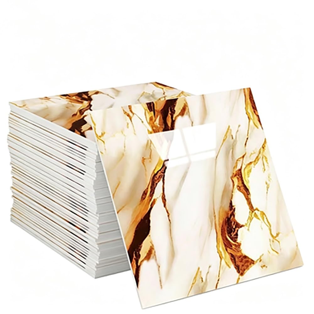 Marble Wall Panels Peel Stick Tiles Backsplash Sticker for Home