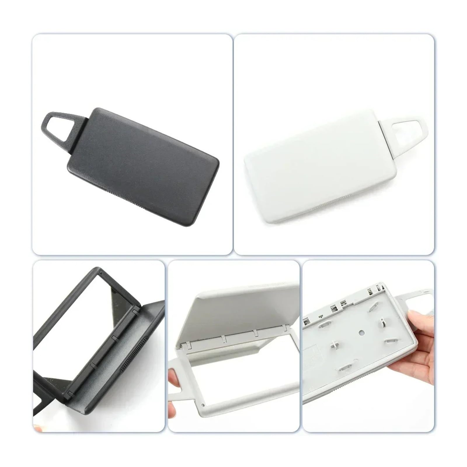 2068106902 Auto Sonnenblende Sonnenschutz Panel Make-Up Kosmetik Spiegel Kompatibel Für Mercedes Benz C Klasse W206 EQE/EQE SUV 2022-2025(White-R)