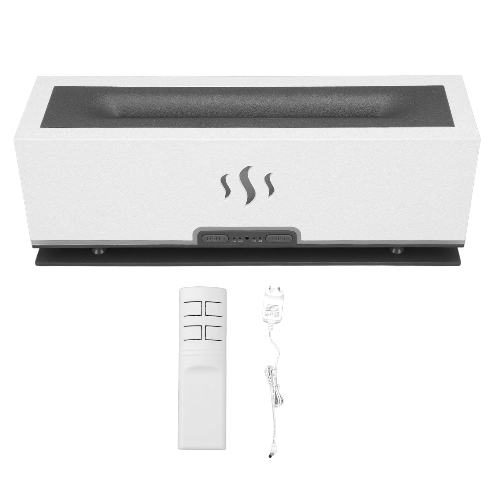 TOPINCN Diffusore di Aromi a con Lampada a LED Intelligente di Simulazione Umidificatore a Nebulizzazione Diffusore di Oli Essenziali da 100 a 240 V umidità Aumentata (Bianco)