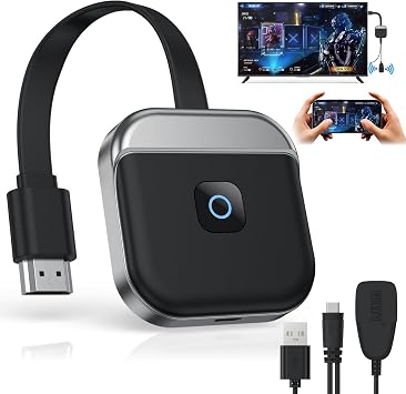 Wireless HDMI Miracast Dongle 4K HDMI Screen Mirroring Display 24/5G Hz Transmitter and Receiver Streaming von Video/Audio/Dateien Übertragung von Laptop PC Smartphone auf TV Beamer Monitor