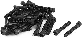 uxcell 1/4 Inch-20x1-1/2 Inch Hex Socket Head Cap Screws Bolts Black 50Pcs