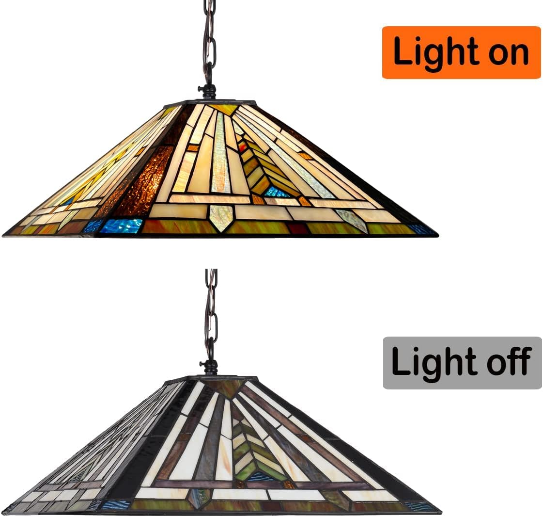 🔥 Cаѕhbасk uр tо 70% Cotoss Tiffany Hanging Lamp Pendant Light Fixtures 16 Wide 2 Light Mission Style Stained Glass Lamp Shade Hanging Lights for Kitchen Island Dining Room Buу 2 gеt 3 Cotoss Tiffany Hanging Lamp Pendant Light Fixtures 16 Wide 2 Light Mission Style Stained Glass Lamp Shade Hanging Lights for Kitchen Island Dining Room