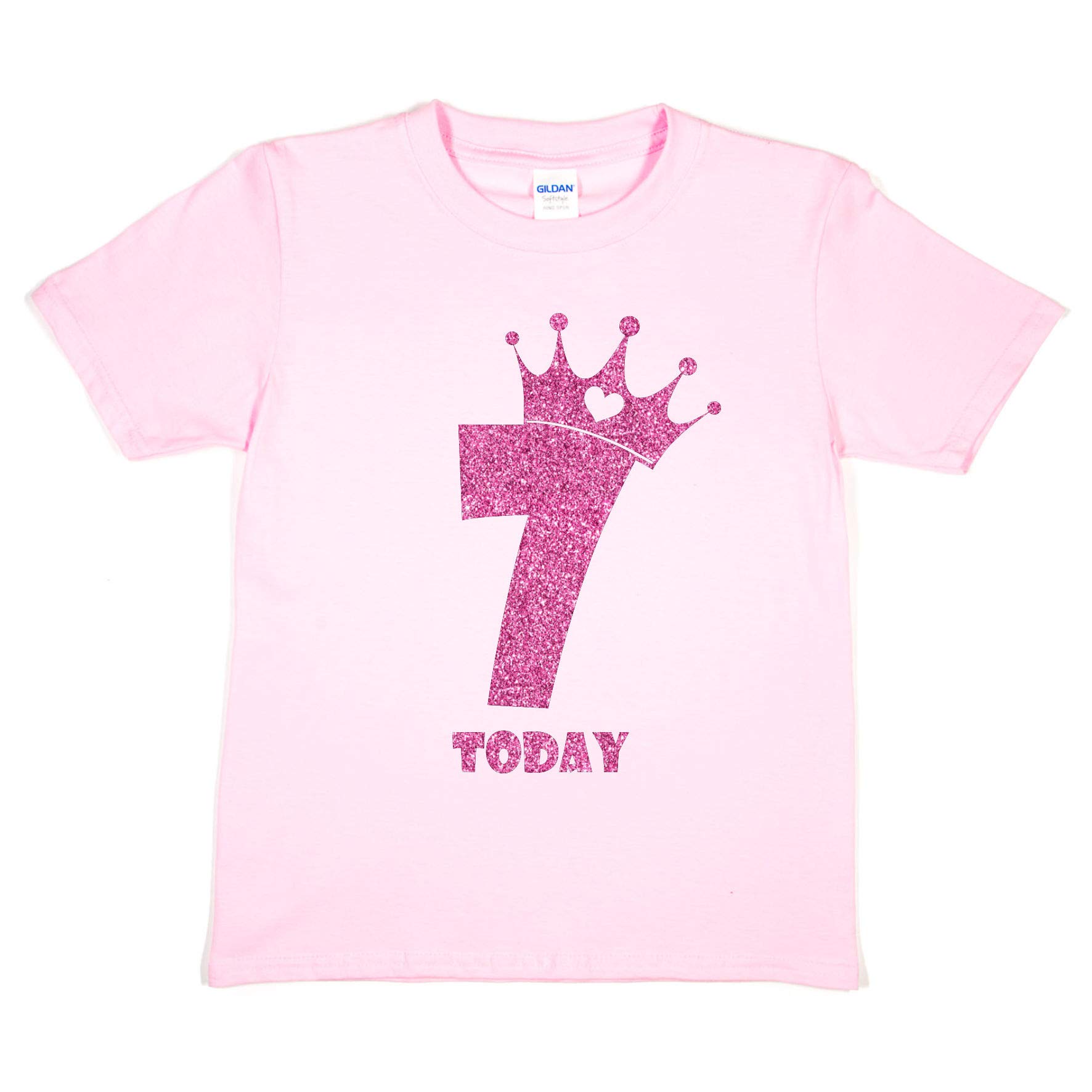 Print4UGirls T-Shirt 7th Birthday 7 Today Age Seven