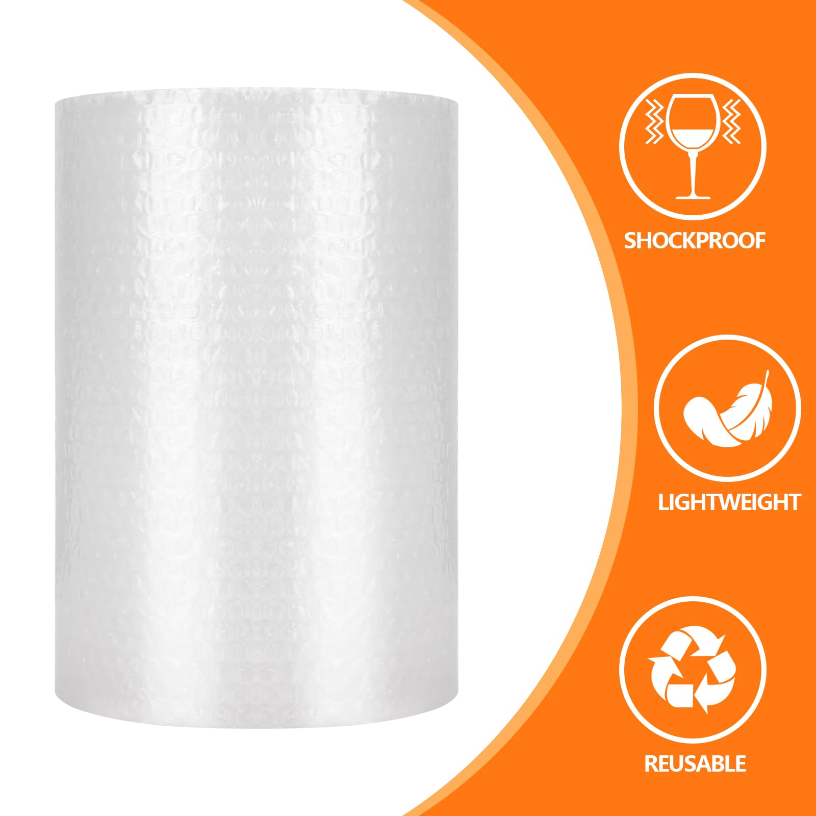 2-Pack Small Bubble Cushioning Wrap for Moving & Shipping, 30Ft Bubble Cushioning Rolls, Air Bubble,Small 2/5 Inches, 12 Inches x 60 Feet Long Total (30 Ft, 2 Pack, Clear)