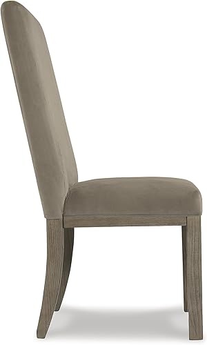Miniatura 6 de Signature Design by Ashley Chrestner Silla de comedor tapizada contemporánea, 2 unidades, gris y marrón Gris y marrón,Gris y marrón oscuro,Gris