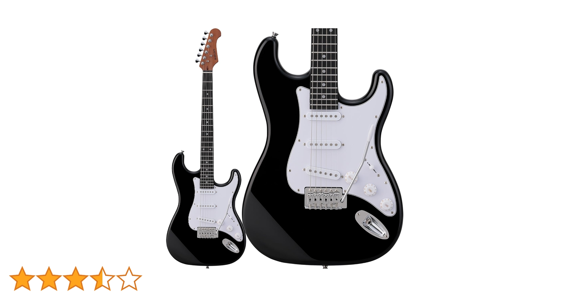 Amazon | BUSKERS BST-Standard BLK ストラトキャスタータイプ