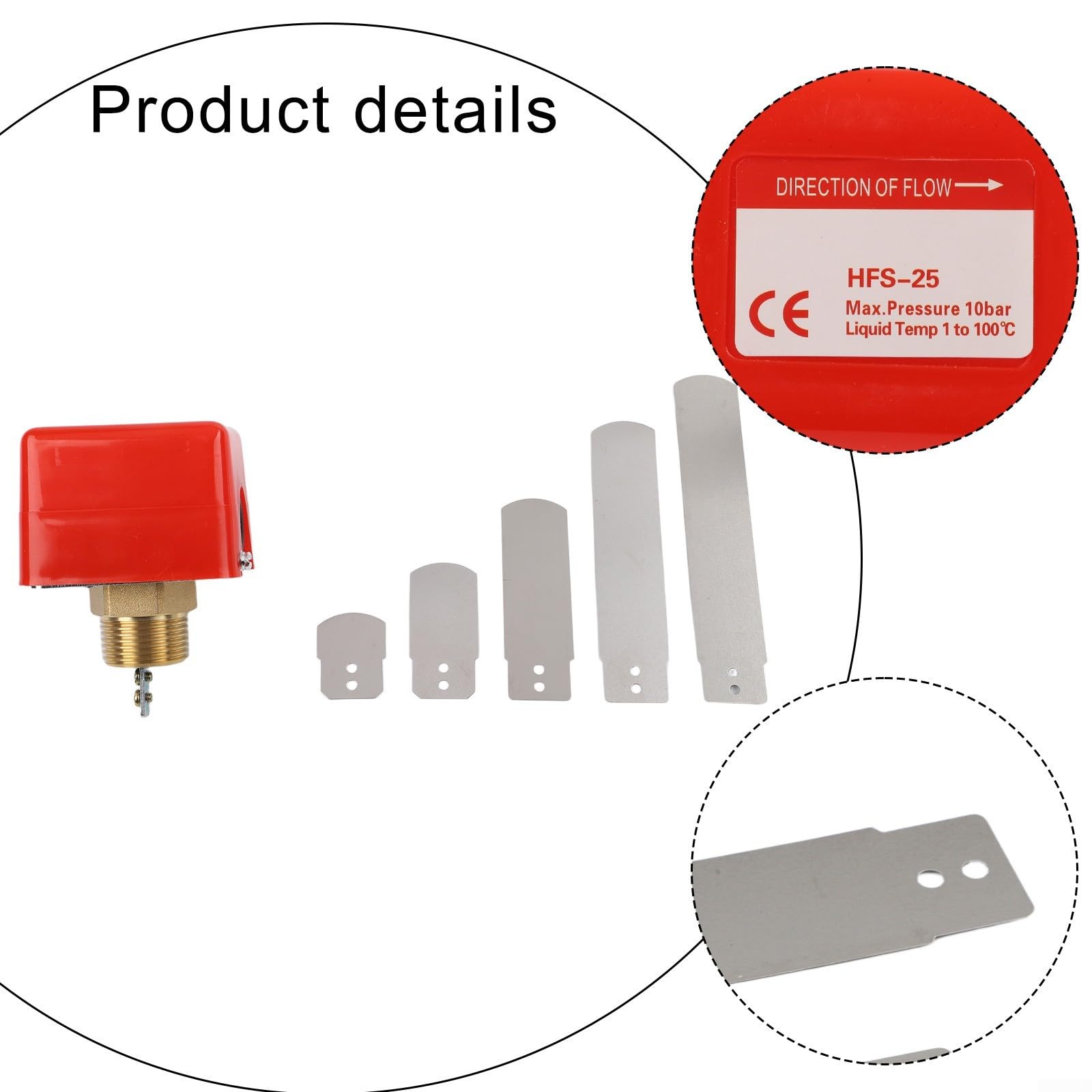 G12 G34 G1 Automatico Ferro Paddle Acqua Flusso Interruttore Controller per Rilevamento e Controllo Liquidi (HFS-25)