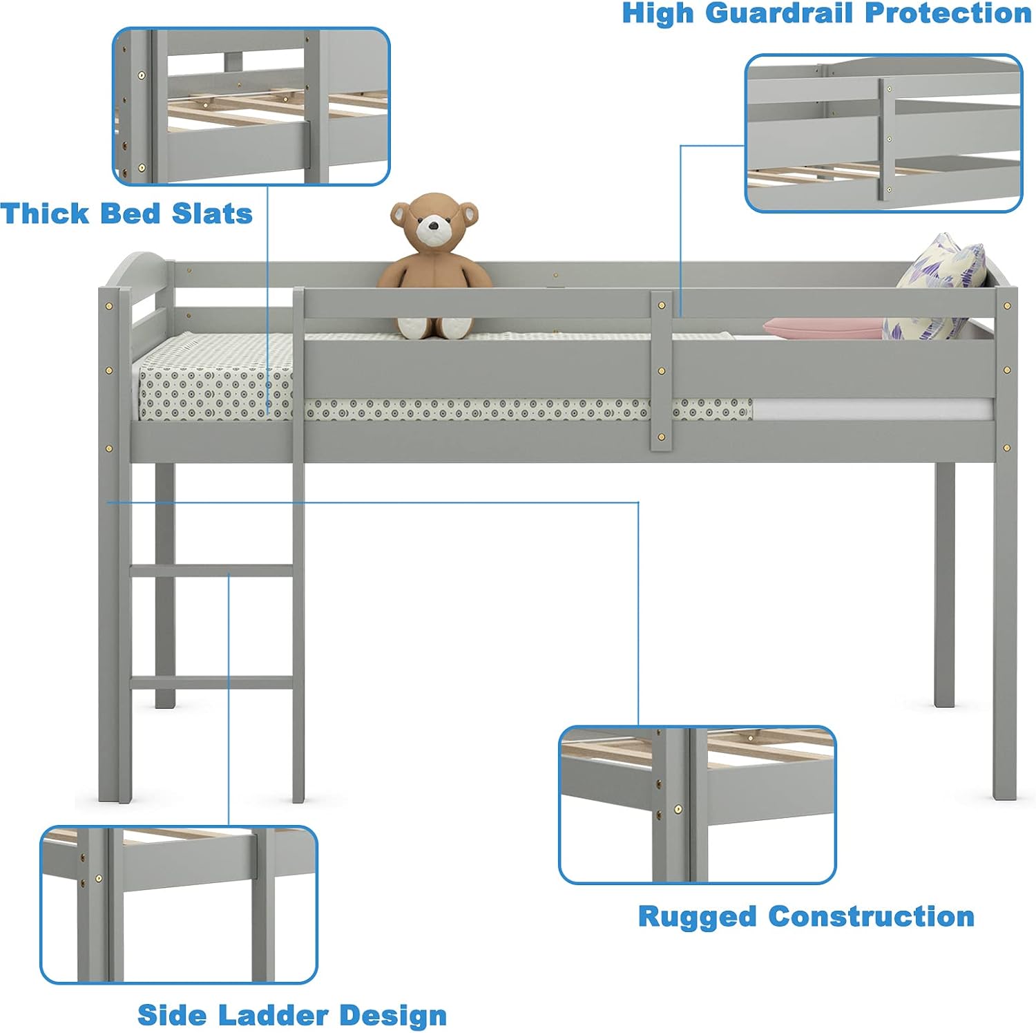 Dimensions of DORTALA Twin Loft Bed