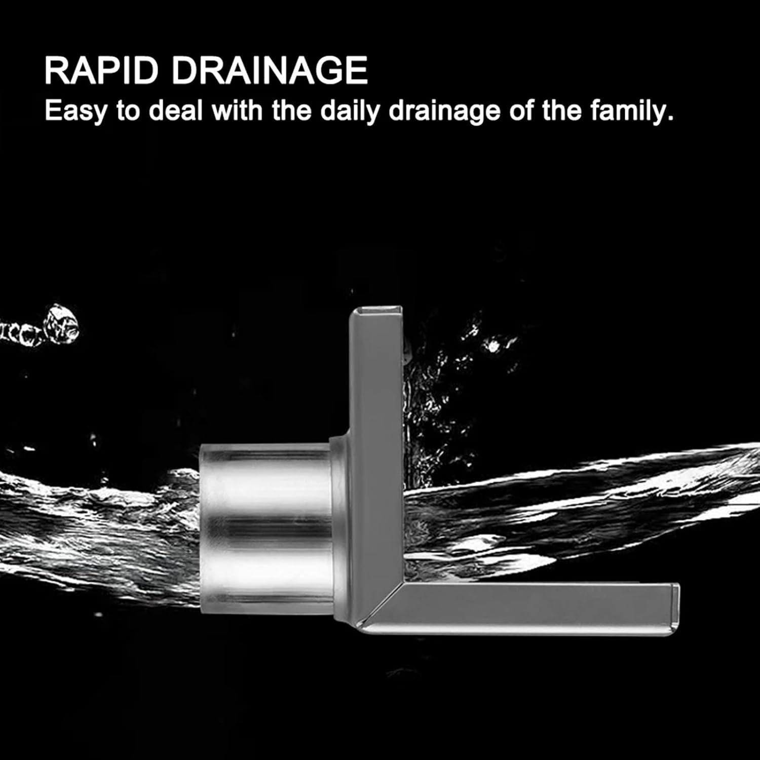 L Shape Stainless Steel Wall Side Floor Drain Balcony Same Layer Waste Filter Drainage Bathroom Corner Drain Stopper(100mm)