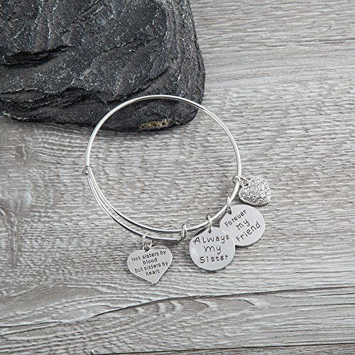 Infinity Collection Best Friends Bracelets- Not Sisters By Blood But Sisters By Heart Bracelet- Friend Jewelry- Gift for Friends4