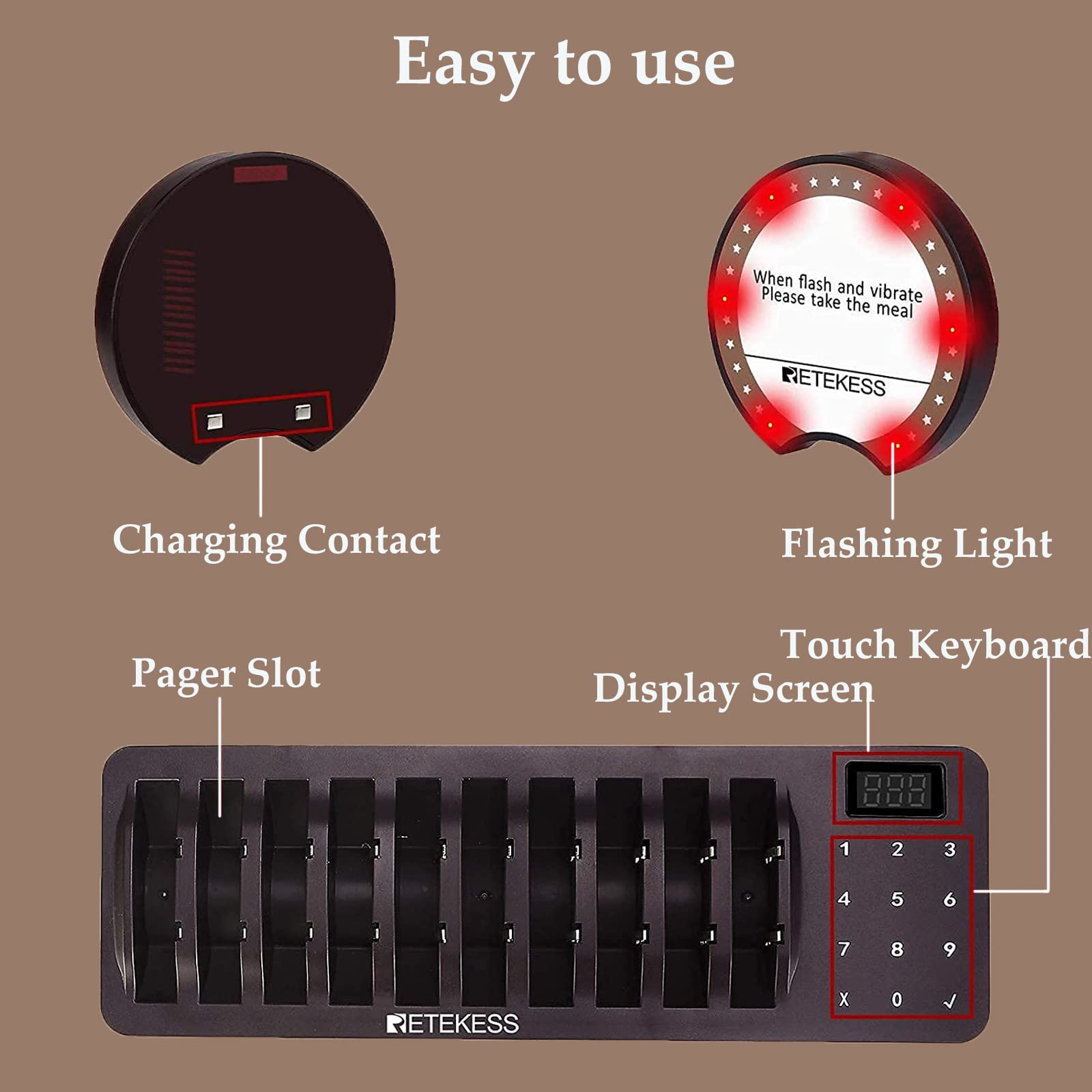 Buy Retekess TD162 Restaurant Pager System, Pagers for Restaurants