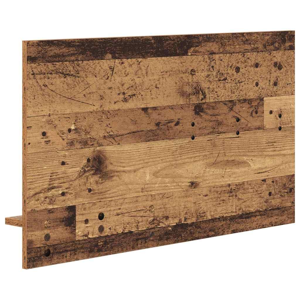 Wandmontierter Kleiderständer Altes Holz 90 x 10 x 50 cm Modernes Rechteckdesign mit Haken und Regalbrett für Flur Wohnzimmer und Schlafzimmer
